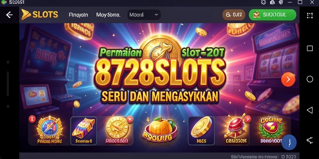 Screenshot gameplay 8728SLOTS menampilkan suasana slot seru dan menarik.