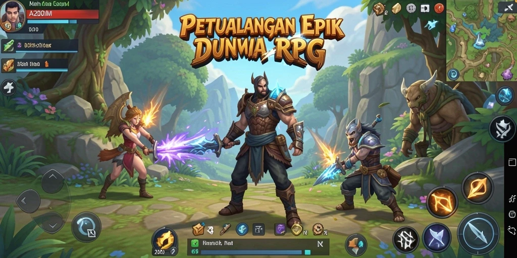 Tampilan gameplay A200M yang menarik dan menantang dalam dunia RPG.