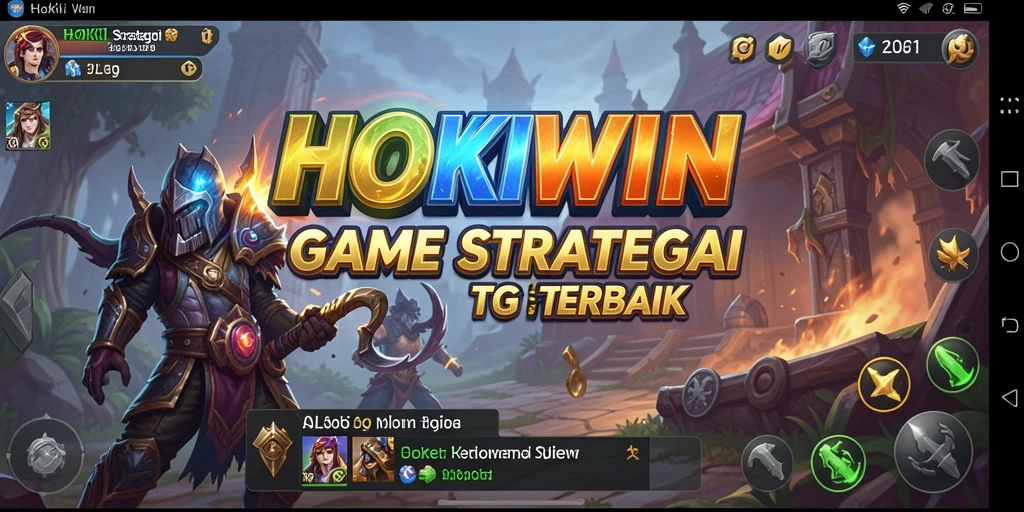 Screenshot gameplay HOKIWIN yang menunjukkan strategi pertempuran.