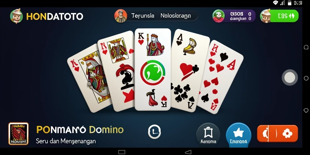 Screenshot HONDATOTO menampilkan permainan domino yang seru dan menegangkan.
