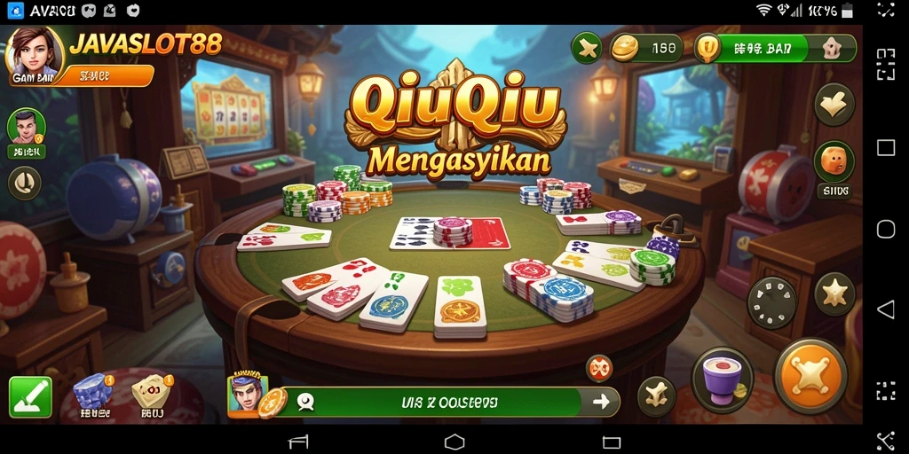 Tampilan gameplay QiuQiu yang seru dan menarik.