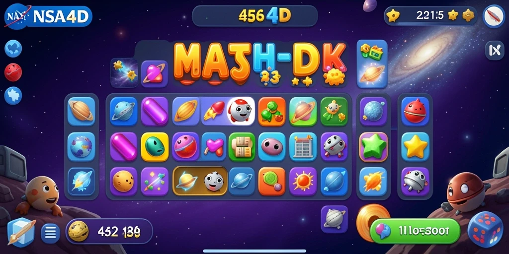Tampilan gameplay NASA4D yang menawan dan penuh warna.