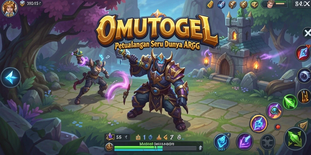 Screenshoot gameplay OMUTOGEL yang menunjukkan serunya aksi pertempuran.