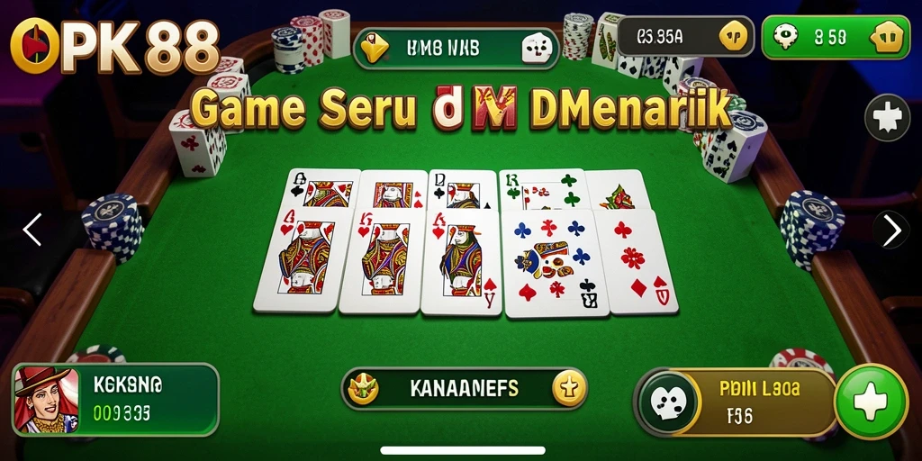 Tampilan gameplay seru PK88 dengan domino yang menarik.