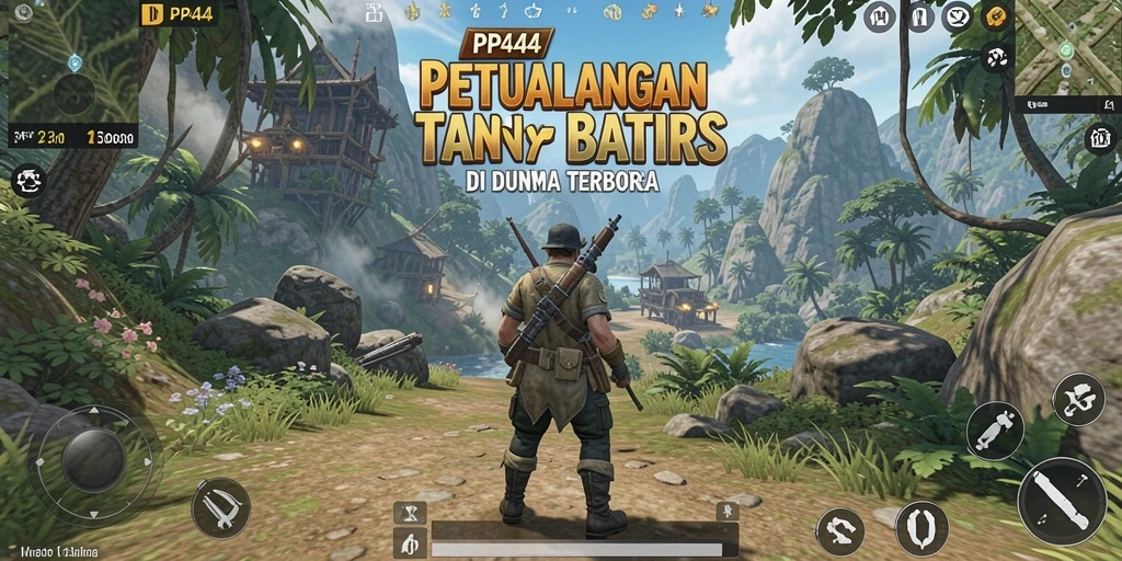 Tampilan utama gameplay PP444 yang menampilkan dunia Open World yang luas.