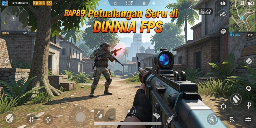 Tampilan gameplay intens saat adu tembak di RAP89.