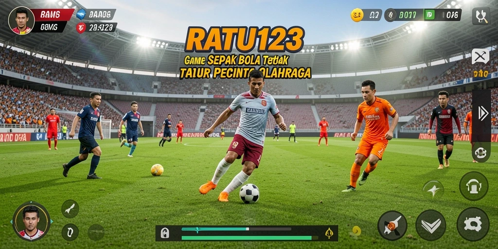 Tampilkan aksi seru dalam permainan sepak bola RATU123.