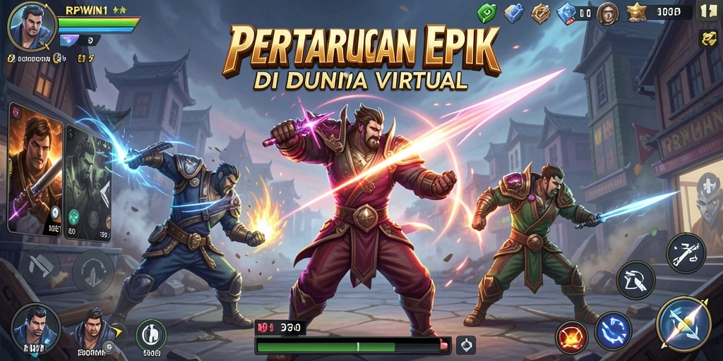 Tangkapan layar menampilkan pertarungan mendebarkan di RPWIN1.