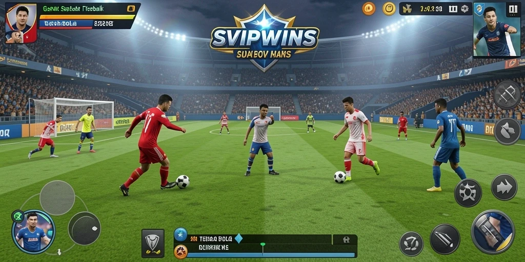 Tangkapan layar dari gameplay <strong>SVIPWINS</strong> menampilkan aksi seru di lapangan.