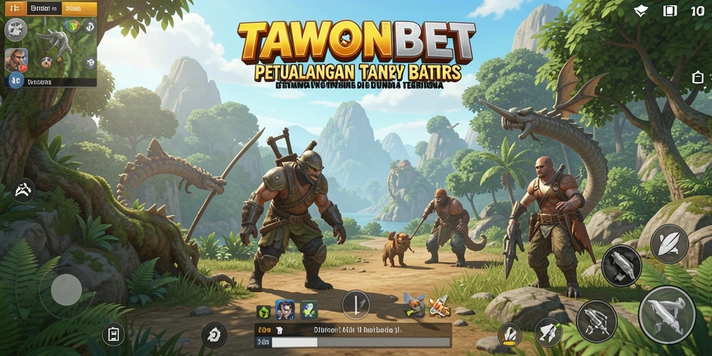 Screenshot utama TAWONBET menunjukkan petualangan di dunia terbuka yang memukau.