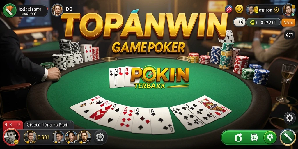 Tampilan gameplay seru dari game poker TOPANWIN.