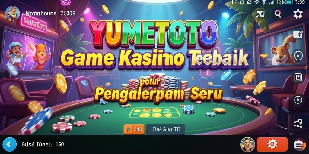 Screenshot gameplay YUMETOTO menampilkan aksi seru permainan Kasino.